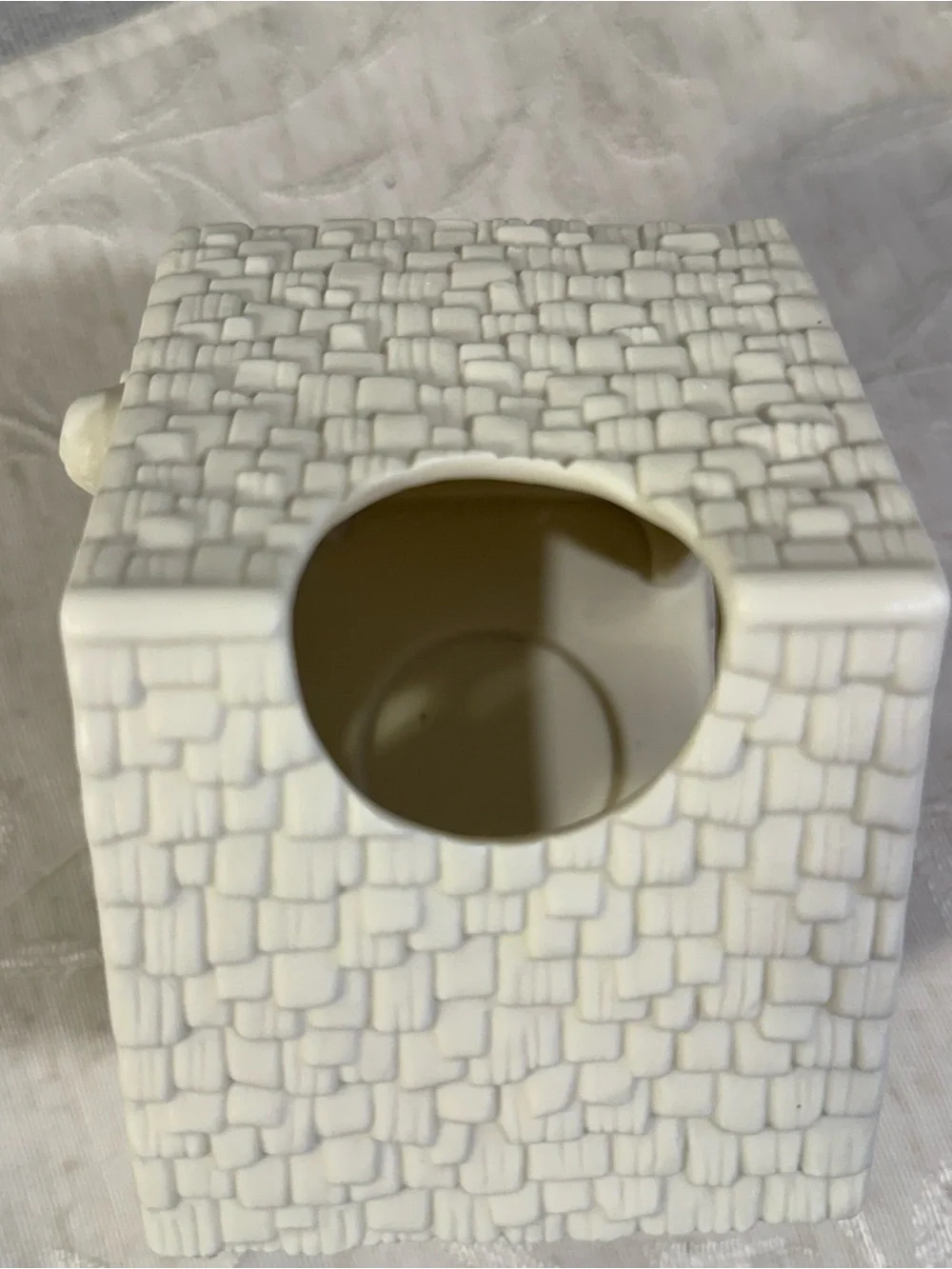 NIB Vintage PartyLite O Little Town Shepherds Tealight Holder P7313 Bisque
